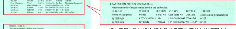 前卡穿心式千斤頂CNAS校準證書說明頁4