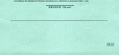 電磁流量計校準證書結(jié)果頁展示3